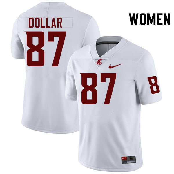 Women #87 Andre Dollar Washington State Cougars College Football Jerseys Stitched-White